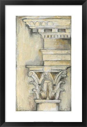 Framed Cornice Rendering II Print