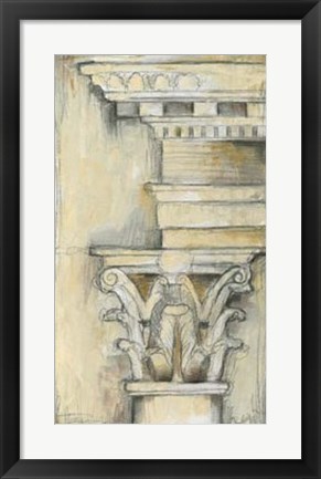 Framed Cornice Rendering II Print