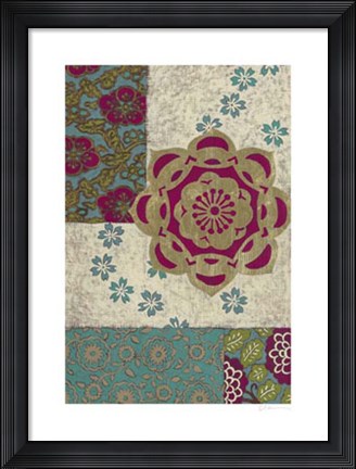 Framed Batik Ornament I Print