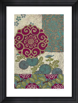 Framed Batik Ornament II Print
