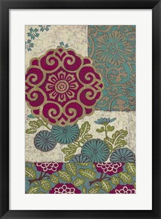 Framed Batik Ornament II Print