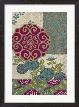 Framed Batik Ornament II Print
