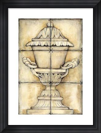 Framed Ceramic Urn I Print