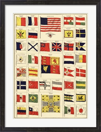 Framed Flags of All Nations II Print