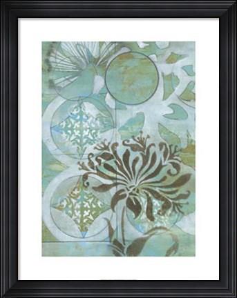 Framed Delicate Collage I Print