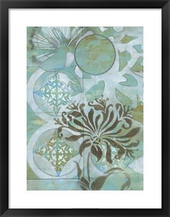 Framed Delicate Collage I Print