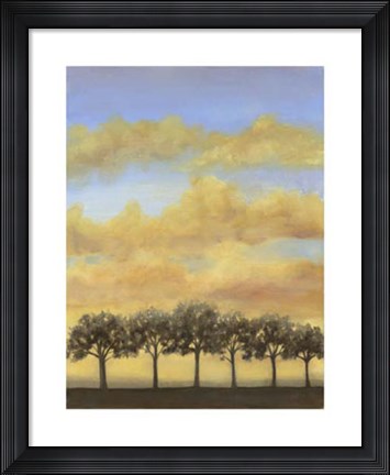 Framed Treeline Sunset I Print