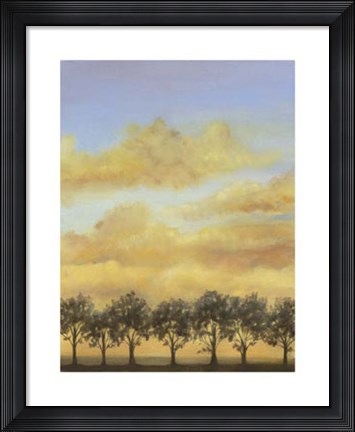 Framed Treeline Sunset II Print