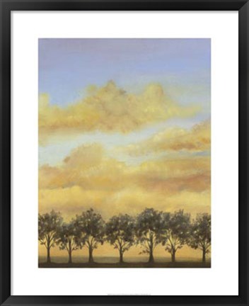 Framed Treeline Sunset II Print