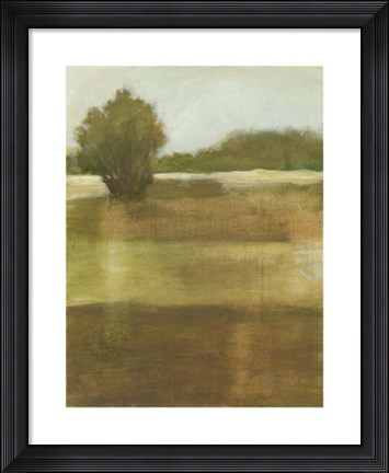 Framed Tranquil Meadow I Print