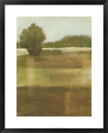 Framed Tranquil Meadow I Print
