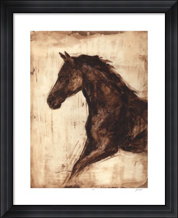 Framed Weathered Equestrian I Print