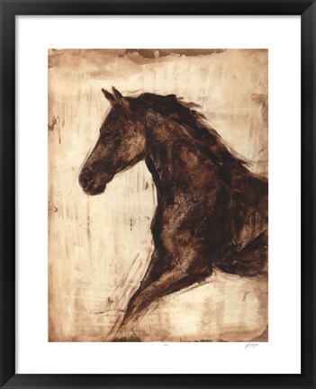 Framed Weathered Equestrian I Print