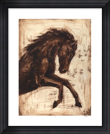 Framed Weathered Equestrian II Print