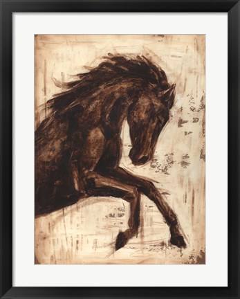 Framed Weathered Equestrian II Print