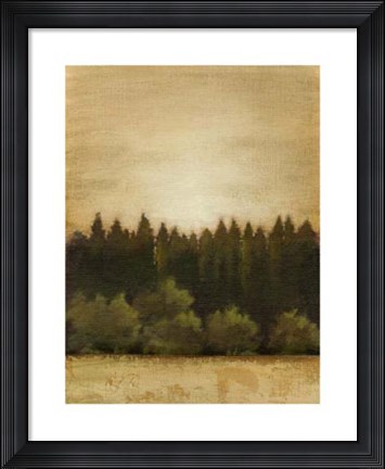Framed Treeline Sunset I Print