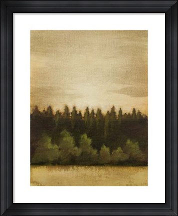 Framed Treeline Sunset II Print