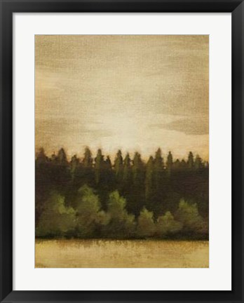 Framed Treeline Sunset II Print