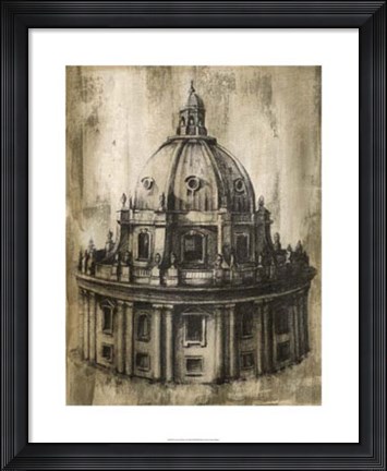 Framed Ancient Ruins I Print