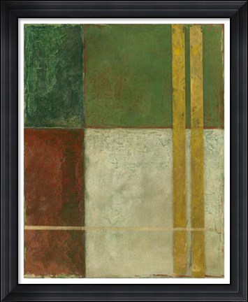 Framed Red, Green, Gold II Print