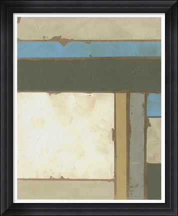 Framed Weathered Paneling I Print