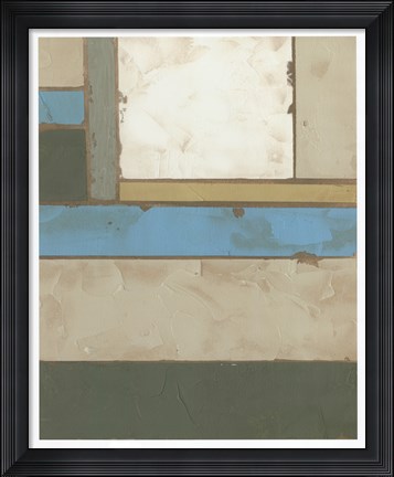 Framed Weathered Paneling II Print