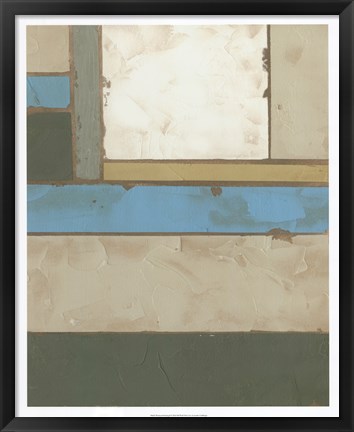 Framed Weathered Paneling II Print