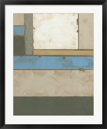 Framed Weathered Paneling II Print