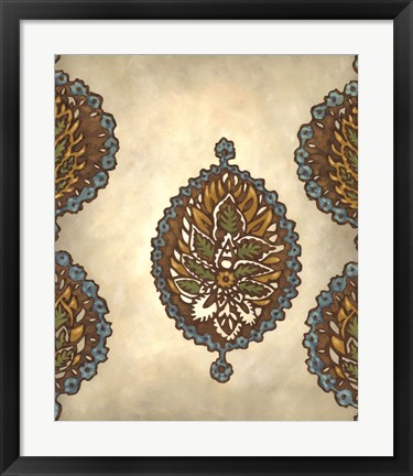Framed Exotic Ornament II Print