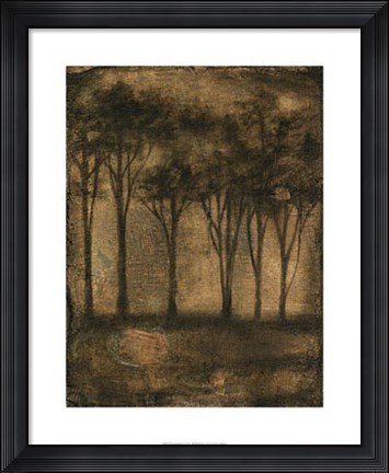 Framed Bronzed Treeline I Print