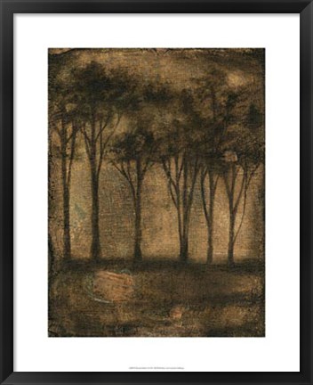 Framed Bronzed Treeline I Print