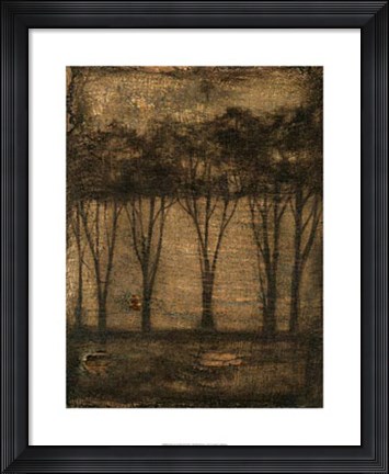 Framed Bronzed Treeline II Print