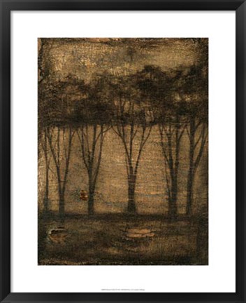 Framed Bronzed Treeline II Print
