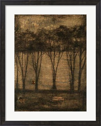 Framed Bronzed Treeline II Print