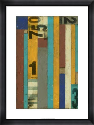 Framed Primary Numbers I Print