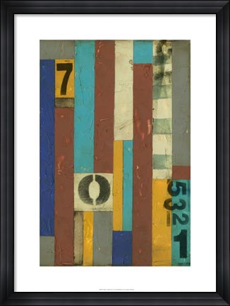 Framed Primary Numbers II Print