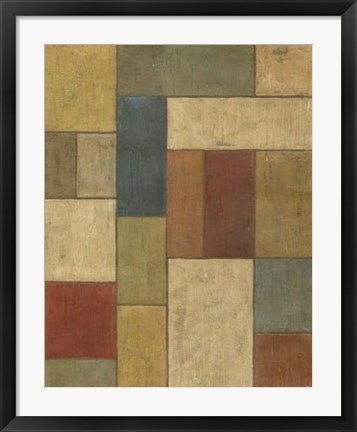 Framed Tiled Abstract I Print