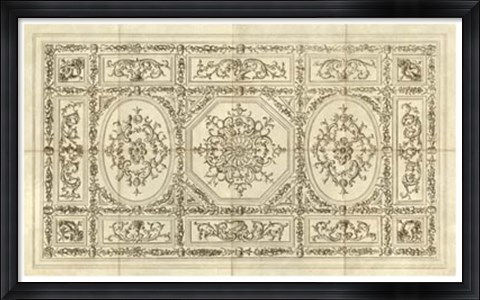 Framed Ornamental Ceiling Design Print