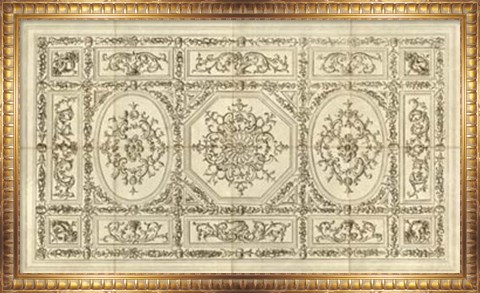 Framed Ornamental Ceiling Design Print