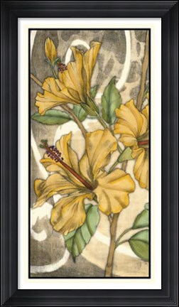 Framed Hibiscus Song I Print