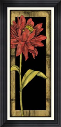 Framed Floral Inset I Print