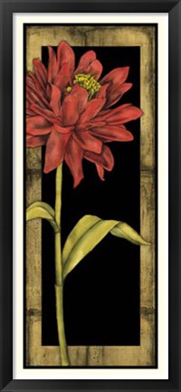 Framed Floral Inset I Print
