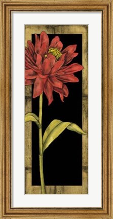 Framed Floral Inset I Print