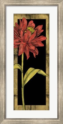 Framed Floral Inset I Print