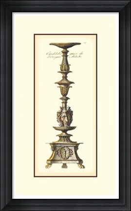 Framed Antique Candlestick I Print