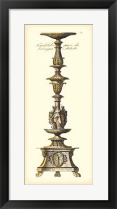Framed Antique Candlestick I Print