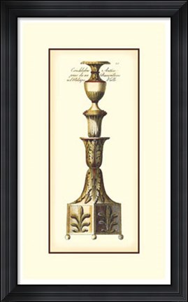 Framed Antique Candlestick III Print
