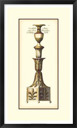Framed Antique Candlestick III Print