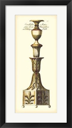 Framed Antique Candlestick III Print