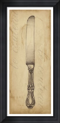 Framed Antique Knife Print